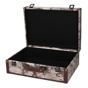 Valise en éco-cuir 1-3 globe rectangulaire cm40x30h14