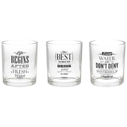 Set 3 Verres 300 cc en verre transparent