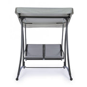 Rocking chair acier 2 places Anthracite GRELY 145x120x h185 cm