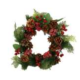 Couronne ronde en plastique rouge cm ø37