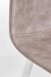 Chaise vintage simili cuir beige Kyra