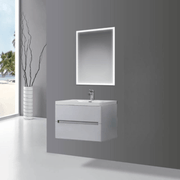 Meuble de salle de bain suspendu Varano gris clair 90x48x55