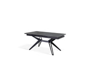 Table extensible gris vintage - Matt Black 90 cm x 160-240 cm cm H. 76 cm