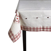 Nappe carrée coeur rouge cm140xh140x1,5