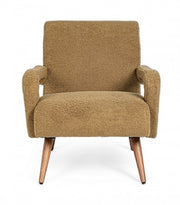 Fauteuil Berna Palm vintage marron-beige