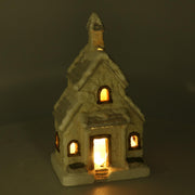 Maison en résine crème cm16x11h28