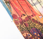 Impression sur bois avec toile multicolore 60x100 cm