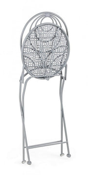 Chaise pliante Marlene en acier peint gris