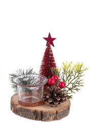 Lot de 4 Bougies 1P Sylvia Rouge C