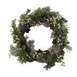 Couronne ronde en plastique blanc cm ø56