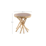 Table basse en bois cm. 56 x 56