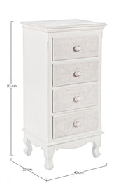 Commode classique Clorine 4 tiroirs