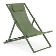 Chaise longue Taylor Herb avec structure en aluminium
