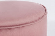 Annika ensemble table basse-pouf moderne en vieux rose