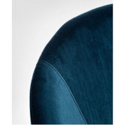 Fauteuil à bascule Annika effet velours bleu canard