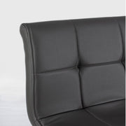 Tabouret Bar Bruce en éco-cuir gris foncé