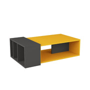 Table de salon Anita coloris moutarde anthracite