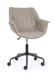 Fauteuil de bureau gris tourterelle Joshua