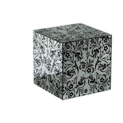 Table basse miroir damassé 40 x 40 x h 40 cm