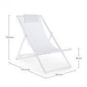 Chaise longue Taylor Bianca