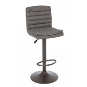 Tabouret de bar gris foncé Connor en éco-cuir vintage