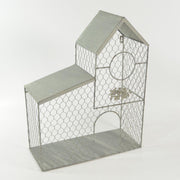 Cage maison de jardinage grise cm40x51x17