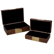 Boîte rectangulaire en bois marron 1-2 cm31x20h10