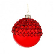 Boule de Noël en verre rouge JEWEL Boule de Noël 8 cm