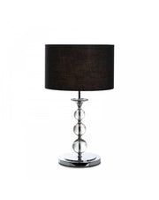 Lampe de table Giuditta en tissu et métal noir STS