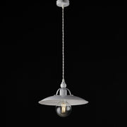 Chandelier blanc industriel blanc industriel 30x H14 cm