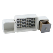 Étagère en bois Artemide 2 compartiments + 1 tiroir rectangulaire cm49,5x7,8h16,5