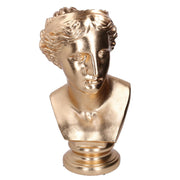 Porte vase en résine buste doré cm35,8x36h58