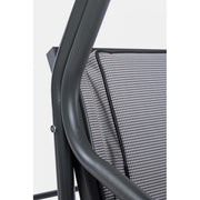 Rocking chair acier 2 places Anthracite GRELY 145x120x h185 cm