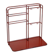 Porte-bouteille mural en métal 2 places rouge cm59x33xh62.5