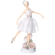 Statue résine ballerine blanche cm17,7x9,5h27,2