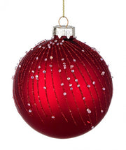 8x Sphère Vt Gem Lignes Rouge Op D100