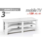 Meubles de chambre basse Porte de télévision basse 120x 40 x 40 h blanc cm