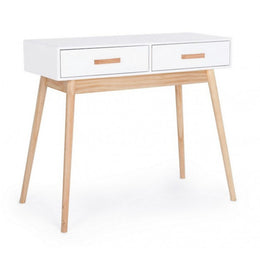 Console blanche ORDINAIRE 2 tiroirs 79h cm