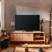 Base de meuble TV en chêne anthracite cm 160 x 55 x 40 h