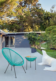 Table basse Parker Atol avec plateau en verre D50 cm