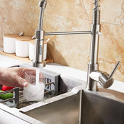 Robinet de cuisine avec douchette extractible à ressort chromé L 35 x P 9 x H 54 cm