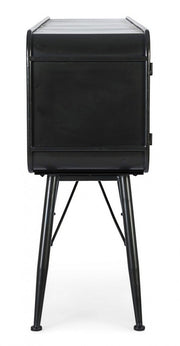 Buffet avec 3 portes et 2 tiroirs en métal de style vintage