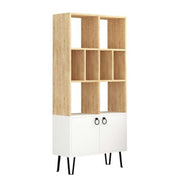 Bibliothèque Bene avec portes en chêne blanc