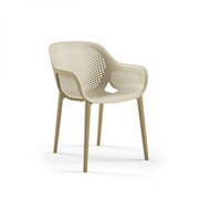 Fauteuil design Atra beige café