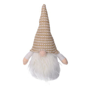 Gnome en tissu or blanc cm19x17h45