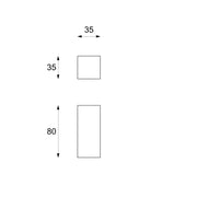 Colonne 35x35x80h cm avec structure interne en contreplaqué