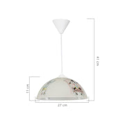 Mufi MDL4164 lampe de chambre en verre blanc avec dessins