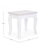 Chevet Shabby en MDF blanc CHARLENE 41x30x h38 cm