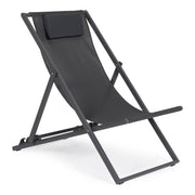 Transat Taylor gris foncé et anthracite avec structure en aluminium