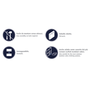 Boîte à cristal blanche H 14x31x31 cm